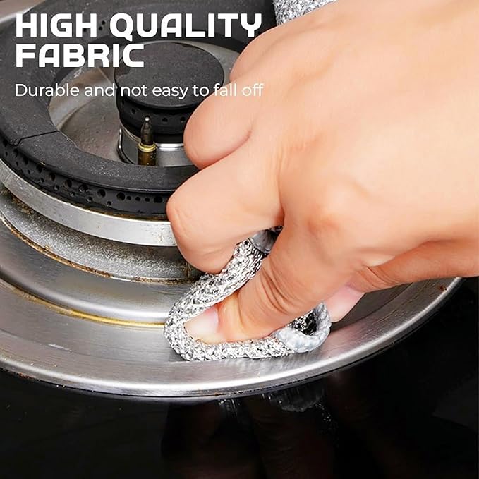 2024 New Multipurpose Wire Dishwashing Rags for Wet and Dry, Non-scratch Wire Dishcloth, Metal Wire Dishwashing Cloth Scrubs Cleans, Reusable Steel Wool Scrubber for Kitchen Cleaning (D-5 Bilayer)