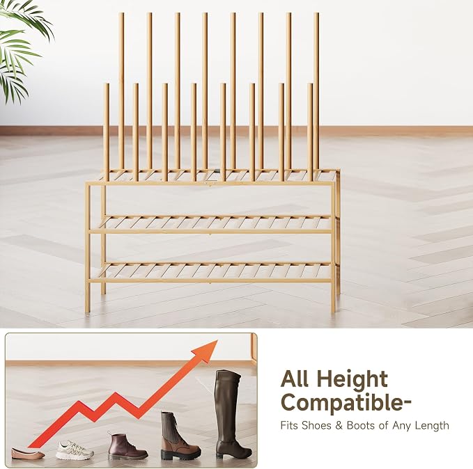 Detachable Boot Rack For Tall Boots Organizer,Outdoor Shoe Rack Storage | 3-Tier Multiuse Shoe Rack For Tall Boots,Closet Organizers And Entryway Storage,Suitable For All Seasons