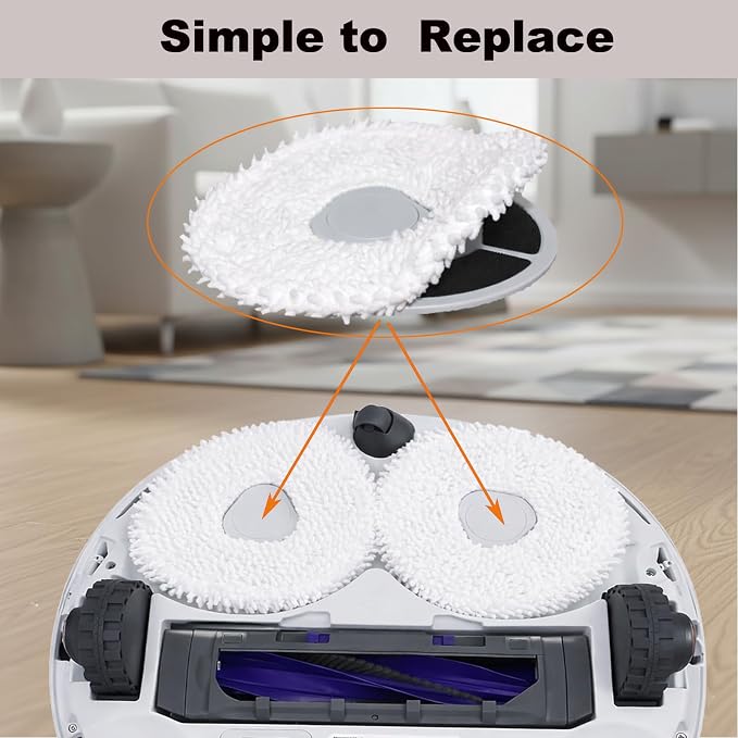 2 Mop pad Holders and 4 mop Pads,Replacement Accessories Compatible with Narwal Freo Z Ultra, Freo Z10, Freo X Ultra, Freo, Freo Pro (Freo X/Z/Z10/Pro)