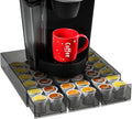 Sturdy Acrylic Coffee Pod Holder Organizer for K Cup, Under Brewer Sliding Drawer for K-cup, 36 Pods Storage for Kpods - Coffee Accessories for Keurig/Other Coffee Maker on Counter, Clear Black