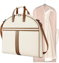 MISSLO Carry on Garment Bags for Travel for Women 56" Foldable Dress Bag with Large Pockets Bag Suit Luggage Garment Bag with Shoulder Strap for Business, Wedding, Hanging Clothes, Beige