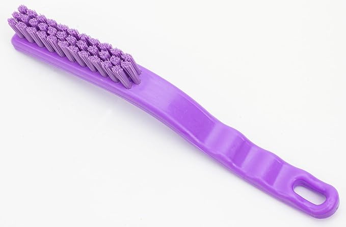 SPARTA Detail Brush Grout Brush, Crevice Brush with Hanging Hole for Bathroom, Kitchens, Countertop, Plastic, 9 Inches, Purple