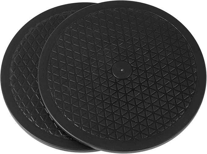 1 Pack 12 Inch Lazy Susan Turntable Heavy Duty Rotating Platform Smooth 360 Swivel for Tabletop, Monitor, Crafts, and TV - Black