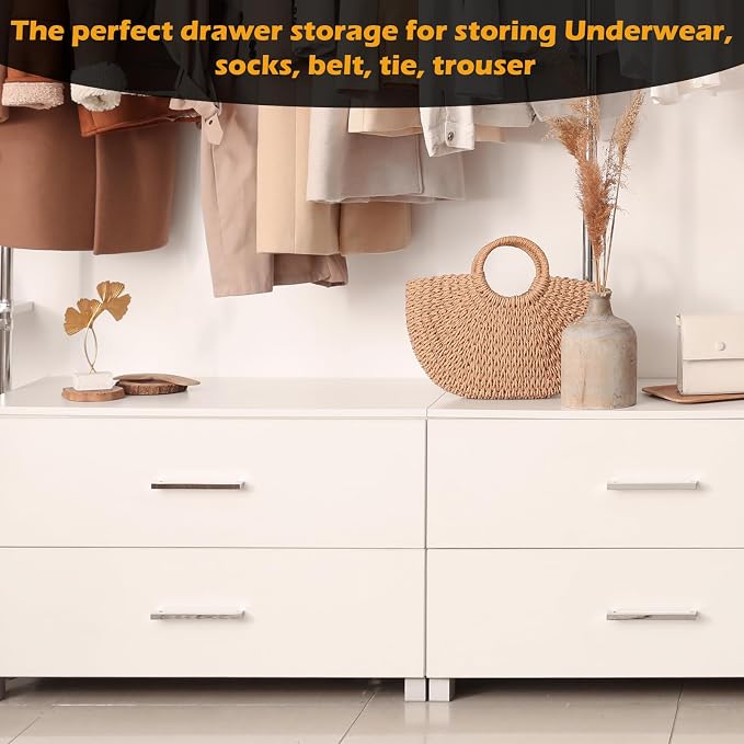 Soft Scarf Organizer for Closet Drawer 3 Set Fabric Storage Bins with 6, 7, and 8 Compartments for Scarves and Accessories Space Saving Closet Organizers Non Damaging Flexible Storage for Home (Beige)