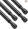 4 Pack Spring Tension Rods 28-45IN, 5/8 Inch Diameter Black No Drill Spring Loaded Adjustable Extendable, Small Short Tension Curtain Rod for Windows Kitchen Doorway Closet Cupboard
