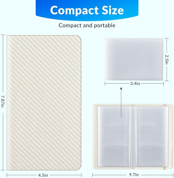 Pu leather business card organizer， 240 Capacity business card holder organizer，Credit card holder for women and men