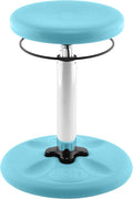KORE Design Adjustable Wobble Stool Chair, Girls + Boys Kid Desk Stools, Ergonomic Small Office Chairs, Flexible Seating, Active Kids, ADD/ADHD, Classroom, Home, Age 8-12, Tall (16.5-24in), Pale Blue