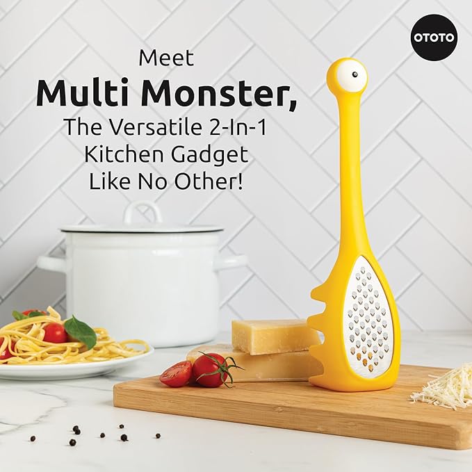 OTOTO Pasta Spoon & Spaghetti Spoon - Cooking Gadgets, Cooking Gifts, Cool Kitchen Gadgets, Cool Gifts, Cute Kitchen Accessories, Funny Gifts, Random Stuff