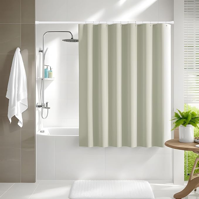 Tension Curtain Rod 30-64 Inch Curtain Rods No Drilling White Tension Spring Rod Adjustable Curtain Rod Expandable Shower Pressure Tension for Windows Closet Doorway