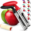 Zulay Kitchen Ultra Sharp Apple Corer Tool - Stainless Steel, Sharp & Serrated Blade Cores in Seconds - Easy to Use & Clean, Durable Apple Core Remover for Apples & Small Fruits - 2 Pack Black & Red