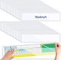 Chinco 30 Pcs Self Adhesive Pockets, Bin Labels for Storage Bins, Clear Pocket Label Sleeves, Plastic Index Card Holder with Top Open for Organizing Bins Box Drawer(18 x 4 Inches)