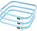 YQBRAO 3-Pack Large Clear Hard Shell Zipper Case, 1.2mm Rigid Toy & Cosmetic Bags, Heavy-Duty Diaper Bag Pouch Set with YKK Zippers, Waterproof Travel & Makeup Storage (Blue)