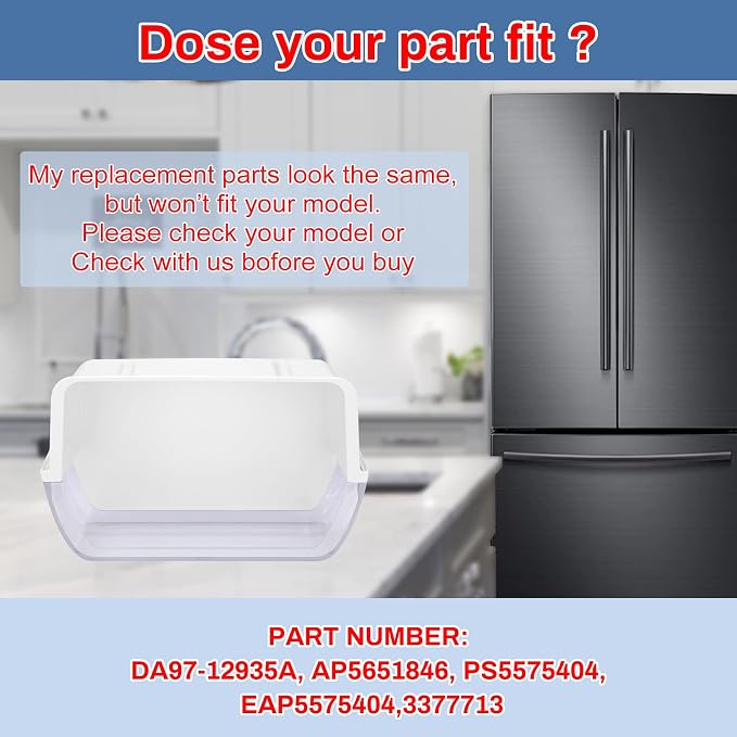 MONST DA97-12935A Door Bin, RF220NCTASR Door Shelf Bin | Compatible with samsung（Both Left and Right) RF220NCTASG, RF220NCTAWW, RF220NCTASP, RF221NCTASP, RF221NCTASR