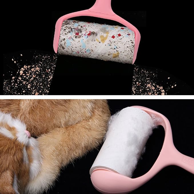 Lint Roller, 9 Refills 540 Sheets, Pet Hair Remover Kit for Clothes Carpet | Super Sticky Adhesive, for Car Seats, Dust, Lint, Dogs, Cats, Easy to Use, for Home and Auto
