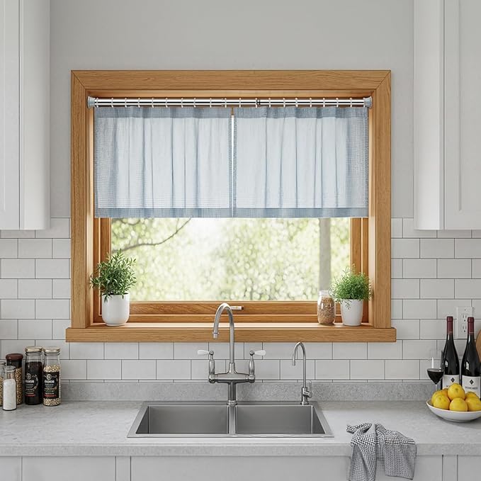 Small Tension Rods 2Pack 16-38Inch Silver Tension Curtain Rod Spring Rod Adjustable Curtain Rod No Drilling Curtain Rods for Windows Short Tension Rods for Doorway,Closet,Window