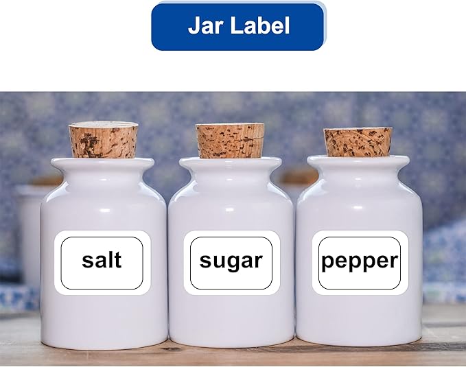 Mr-Label 1-3/4" x 1-1/4" Printable Matte White Waterproof Sticker Labels - Tear-Resistant - Laser/Inkjet Printing - Letter Sheet- Total 320 Labels MR685