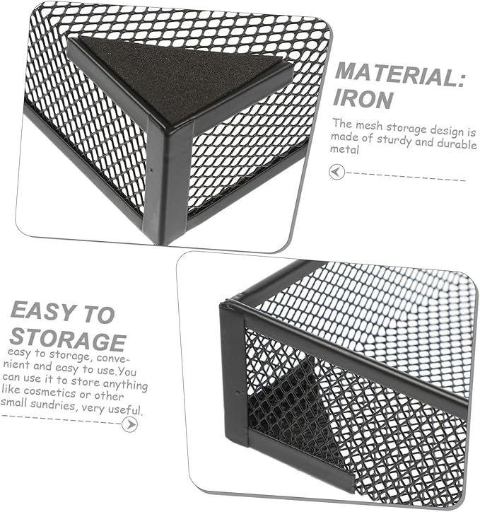 SEWACC Desk Organizer Storage Metal Desktop Organiser Aesthetic Office File Basket Metal Magazine Holder