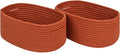 CubesLand Toys Closet Storage Organizer Baskets Bins | Woven Basket for Organizing,Decor Basket for Living Room,Bedroom,Perfect for Pet Toy&Food Storage,2pack Brick Red