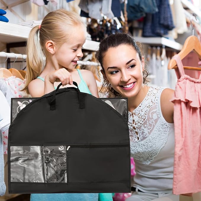 Dance Costume Garment Bag for Dancers with Backpack Storage Bag,40 inch Kids Garment Bag for Dance Competitions with Pockets for Dance Costumes,Cheer Uniform Garment Bags for Hanging Clothes Travel