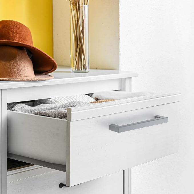 Ravinte Grey Square Cabinet Handles Drawer Pulls,5 Inch,35 Pack | Screws Included, Stainless Steel, Square Bar Grip, Easy Install, Kitchen Cabinet Hardware, For Cupboards, Drawers, Dressers