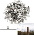 Antrader R-Type Cable Clips,6mm/0.24" Cable Clamps with Screws,100Pcs | 304 Stainless Steel Wire Clips Cord Clamp for Wood,Metal or Vinyl