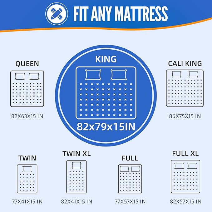 BAGAIL Mattress Bags for Moving, Mattress Covers with Heavy Duty Handles, Reusable Mattress Storage Bag for Moving Supplies(Blue, King)