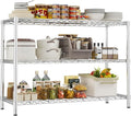 ROOMTEC 3-Tier Wire Shelving Unit,45" W*20" D*47" H,Max Load 1200 lbs | Small Garage Shelves,Adjustable Storage Rack, Metal Shelf for Kitchen, Pantry, Laundry Room, Basement