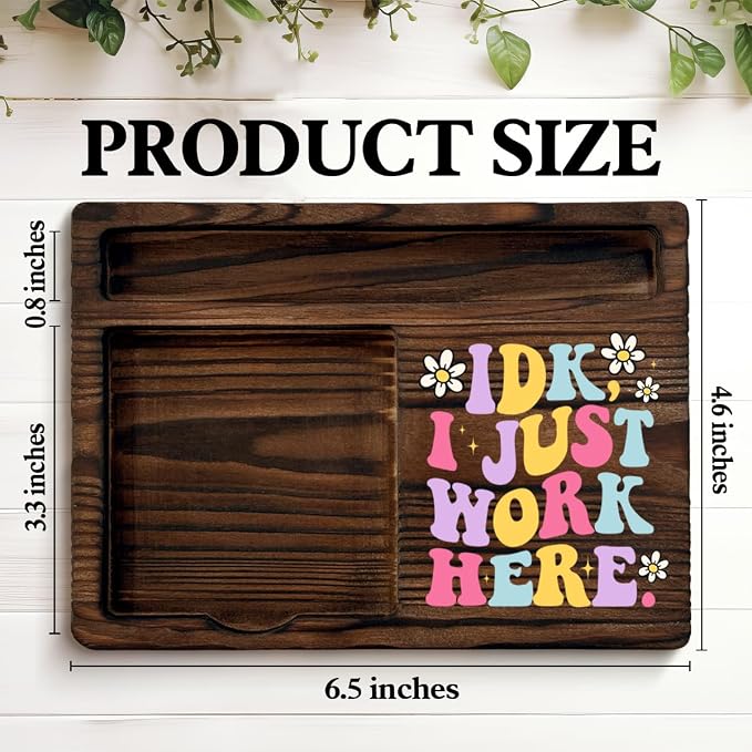 Funny Office Sticky Note Holder Gag Gifts I Just Work Here Post it Note Dispenser for Office Cubicle Desk Decor, Funny Gifts for Employee Coworkers Mentor Boss Manager