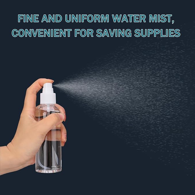 24 Pack Spray Bottle Top, Spray Bottle Nozzle Replacement, 24/410 Fine Mist Spray Caps with 5.9" Dip Tube, Plastic Sprayer Pump for Toners and Essential Oil Bottles, Home, Kitchen White