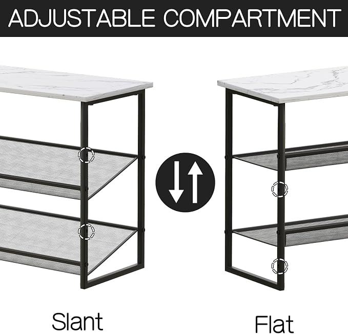 Garden 4 you Shoe Rack for Entryway Closet, Metal Mesh Shoe Organizer | Adjustable