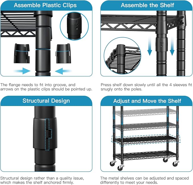 FUTASSI P3 Rolling Clothes Rack, Clothing Racks for Hanging Clothes, Heavy Duty Garment Rack with Wheels, Freestanding Portable Closet Racks 39.4'' W x 14'' D x 78.5'' H, Max Load 470 LBS, Black