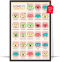 LOLUIS Mental Health Poster, La Salud Mental Spanish Learning Tools Educational Supplies Art Print (Como Te Sientes, Custom Frame Type)