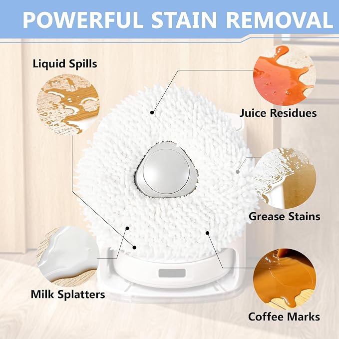 2 Pcs Mop Pad Holders and 6 Pcs Mop Pads | Compatible with Narwal Freo,Freo Pro,Freo X Ultra,Freo Z Ultra,Freo Z10 | Washable Reusable Microfiber Household Robot Vacuum Mop Replacement Parts