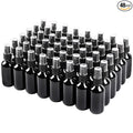 NOOEEISS Black Glass Small Spray Bottle 2 oz 48 Packs,Fine Mist Sprayer Small Clear Bottles,Refillable Containers mini spray bottles for Cleaning Solutions and Skin Care (Black 48pcs)