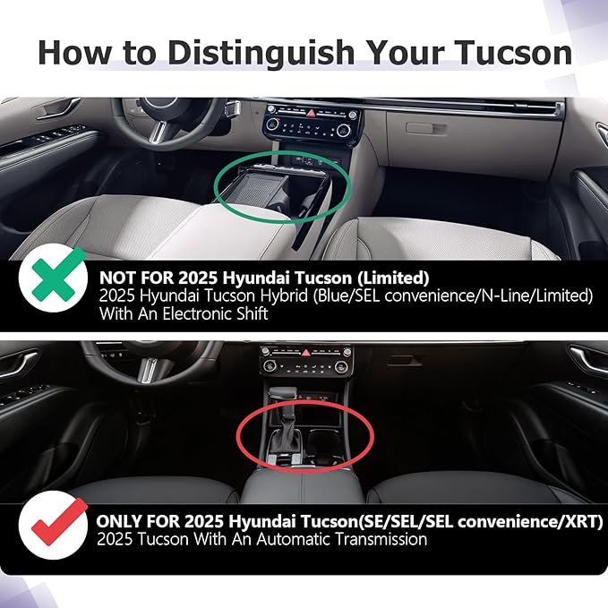 LUWU 2025 2026 Hynudai Tucson Center Console Organizer 2022-2026 Tucson NX4 Armrest Storage 2026 Tucson Console Organizer Tray Tucson SE/SEL/XRT Armrest Organizer 2025 2026 Tucson Accessories (Blue)