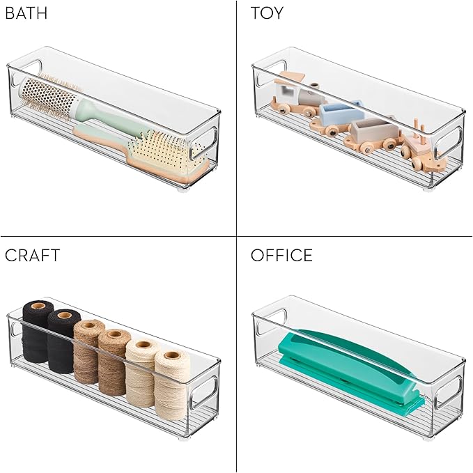 InterDesign Refrigerator and Freezer Storage Container – Deep Organizer Bin for Kitchen, Clear | Deep Organizer Bin, For Kitchen