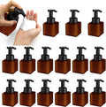 15 Pcs 8.5 oz Foaming Soap Dispenser Plastic Foaming Pump Bottle, Refillable Dispenser with Plastic Pump, Empty Hand Bottles for Liquid Soap, Shampoo, Bathroom,Hotel,Restaurant (15, Brown)