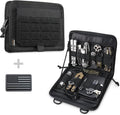 WYNEX Tactical Molle Admin Pouch, Laser-Cut, EDC Organizer Tool Pouch | Utility Organizer EDC Medical Bag, EDC Pocket Modular Pouch, Tactical Accessories EDC Pouch, Include U.S Patch
