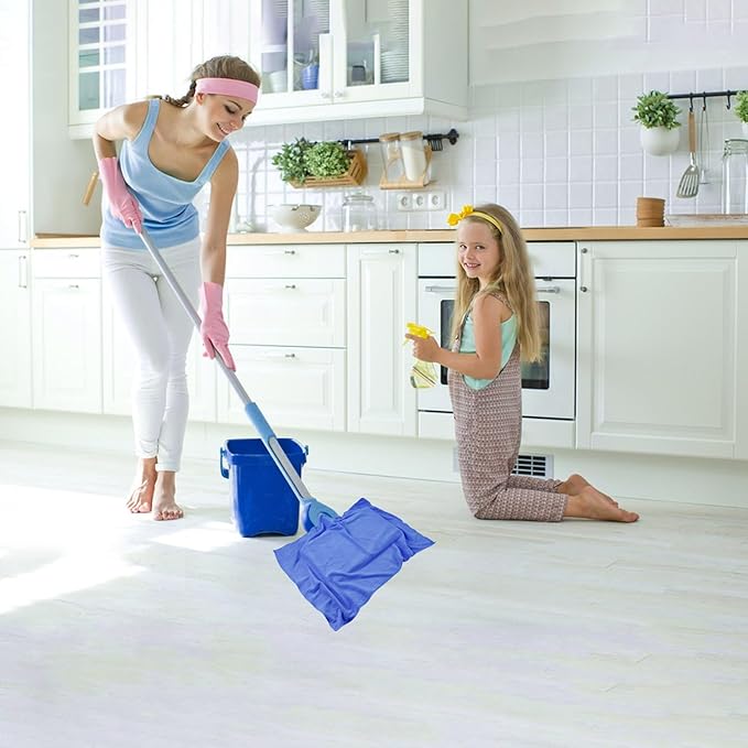 12 Pcs Extra Large Microfiber Cleaning Cloth, 20" x 30" Washable Reusable Large Floor Cloth Rags, Microfiber Towels for Mop Cleaning Office Bathrooms Housekeeping (Gray, Blue, White)