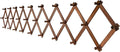 SKOLOO Accordion Wall Hanger with 28 Hooks, Modern Expandable Coat Rack Hat Rack for Wall, Solid Wooden, Walnut Color