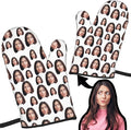 Custom Oven Mitts Personalized with Your Face Baking Gifts for Women for Kitchen Cooking BBQ Grillin-Style2, 2 Oven Mitts