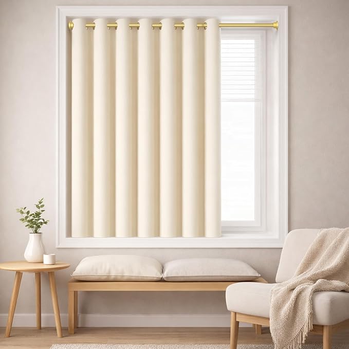 AIZESI Tension Curtain Rod 28 to 48 Inch Adjustable No Drilling 7/8" Diameter Gold Curtain Rod, Small Shower Curtain Rod for Woindow, Bathroom, Doorway, Closet, Kitchen