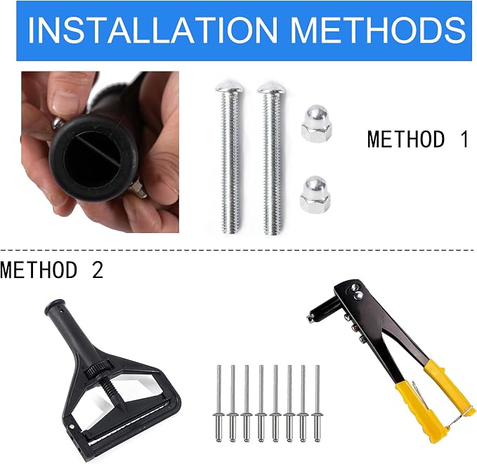 Matthew 2Pcs Commercial Mop Head Clamps for Screw Plastic Mop Heads,Quick Change Head Mop Handle,Heavy Duty Mop Head Replacement Holder Change Handle -Commercial Gripper Mop Wet Mop Handle (Black)