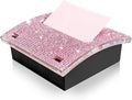 Pink Rhinestone Sticky Note Dispenser 4x4 Inches | Bling Pop-Up Memo Holder for Office Desk, Cute Desktop Organizer, Employee Coworker Gift, Home Supplies