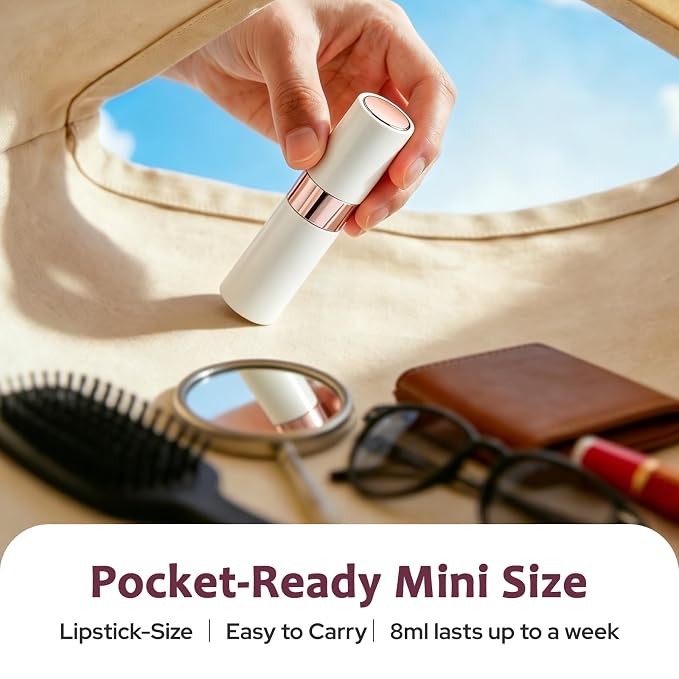 LISAPACK 8ML Atomizer Perfume Spray Bottle for Travel (3 PCS) Empty Cologne Dispenser, Portable Sprayer (White)