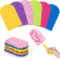6 PCS Fleece Reusable Duster Refills for Swiffer, Washable Heavy Duty Duster Pads, 360 Cleaning Pads for Fan, Window, Furniture, Floor(Include 1 Handle)