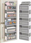 KYEVIS Over The Door Organizer, 5 Shelves Closet Door Hanging Organizer with 10 Mesh Pockets, Nursery Closet Organizer, Baby Essentials, Dorm Room Essentials for Girls
