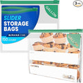 DiRose Gallon Slider Storage Bags, Easy Open Zip, Ideal for Food Storage and Organization, 150 Count