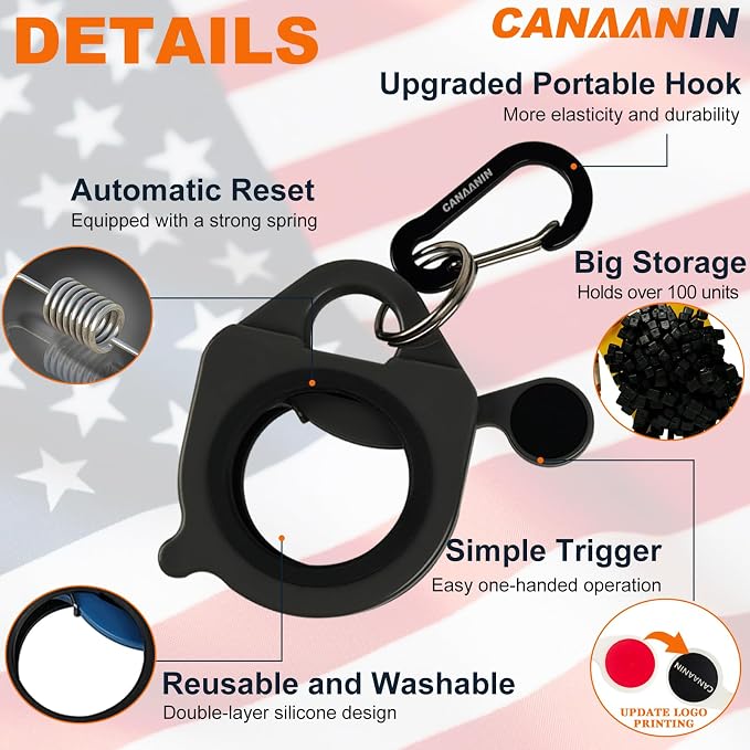 Zip Tie Holder Cable Tie Holder Heavy-Duty Colored Upgraded Carabiner Clip for Tool Belt Organized Strong Efficient for Electrician Tool Storage Reusable Portable(Gray, 2 Piece)