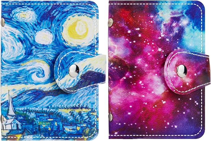 2 Pcs Credit Card Holder and business card holder，Sd Card Holder Each Has 26 Card Organizers, 2024 New Credit Card Holders book for Men and Women.